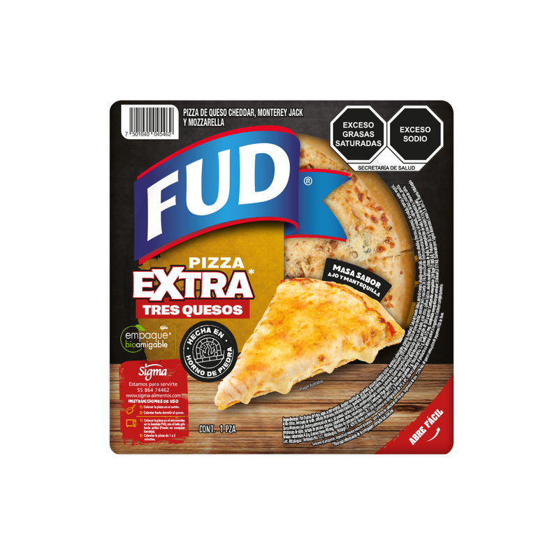 Pizza Extra Tres Quesos Fud 265 g