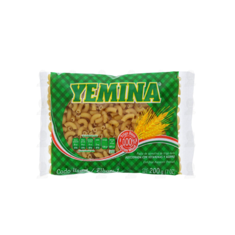 Pasta Codo Liso 1 Yemina 200 g